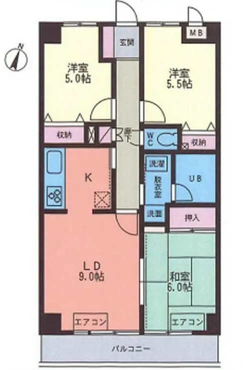 グレンツェント・ハイム相模大野 4階階 間取り