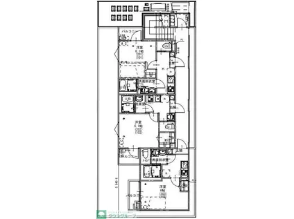 KEIAI RESIDENCE 新松戸II(1K/3階)の間取り写真