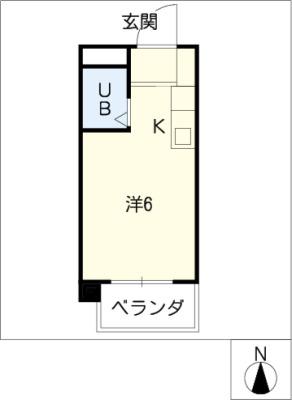 MARIYAハイツ(ワンルーム/2階)の間取り写真