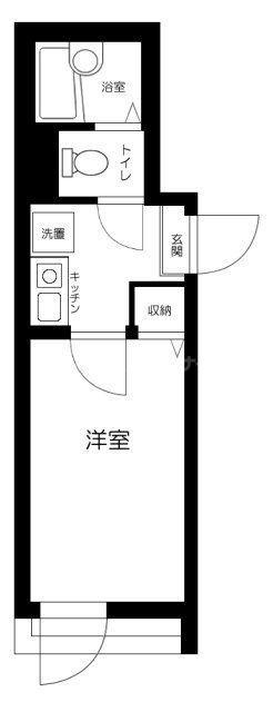 APT西新井(1K/2階)の間取り写真