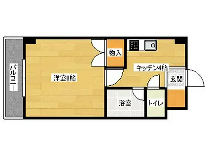 リスティア中筋(1K/5階)の間取り写真