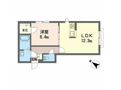 シャーメゾンアヴィ(1LDK/2階)の間取り写真