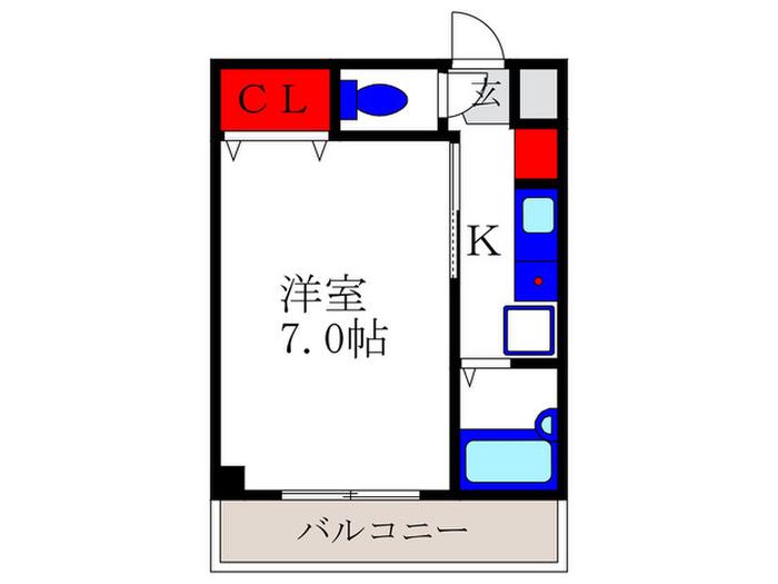 CASA VIENTO(1K/3階)の間取り写真