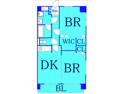 ラ・グラシューズ(2DK/3階)の間取り写真