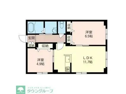 シャーメゾン サンライト(1LDK/1階)の間取り写真