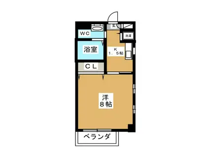 TRUST VALUE麻布十番(1K/5階)の間取り写真