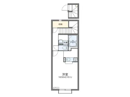 レオネクストエクレール(1K/2階)の間取り写真