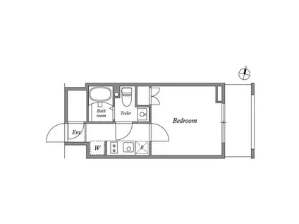 GRANPASEO目黒(1K/4階)の間取り写真