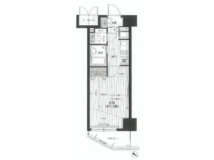 メインステージ五反田駅前(1K/10階)の間取り写真