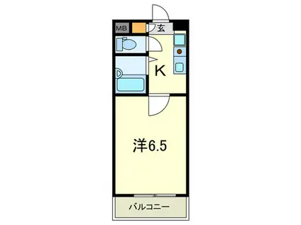 ハイツ坂口(1K/3階)の間取り写真