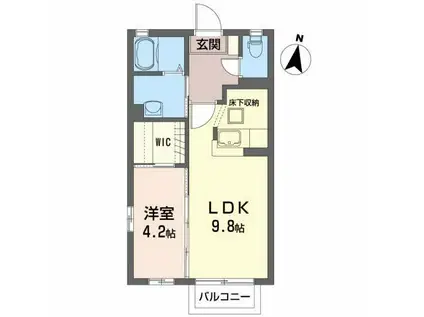 カーサ・クレールIII(1LDK/1階)の間取り写真