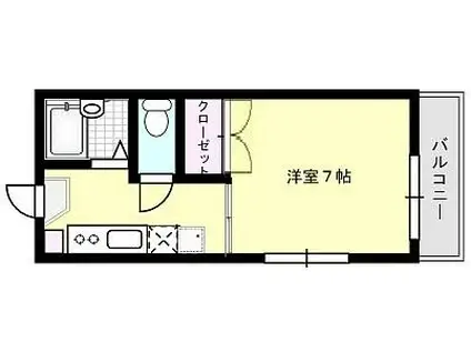 メゾンホーメイA(1K/1階)の間取り写真