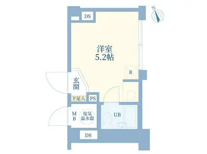 朝日虎ノ門マンション(ワンルーム/8階)の間取り写真