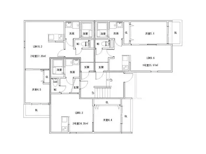 HALSO HAKATAMINAMI(1LDK/2階)の間取り写真