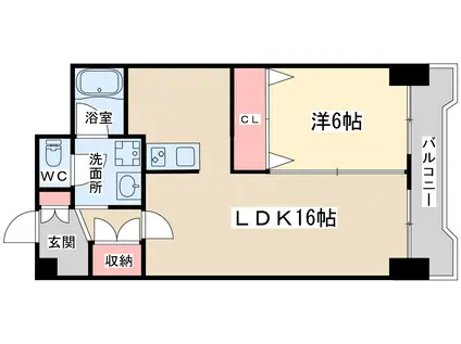 おおきに大阪天満サニーアパートメント(1LDK/3階)の間取り写真