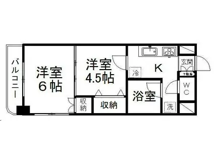 メイ・パストラル(2K/5階)の間取り写真