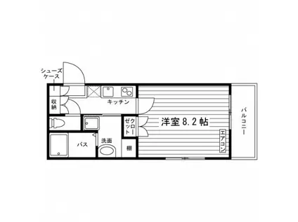TEC芦花公園(1K/1階)の間取り写真