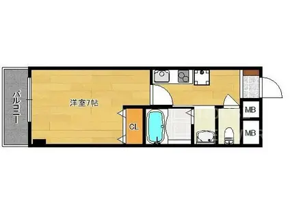 ウインダム智恵光院(1K/5階)の間取り写真