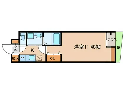 郷前町2丁目マンション(1K/1階)の間取り写真