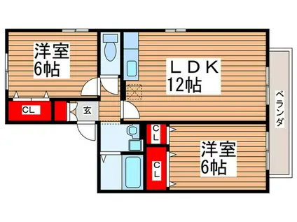 アバンダント妙典(2LDK/1階)の間取り写真