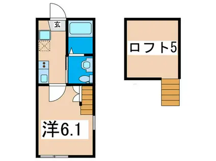 セレスト横浜戸塚(1K/2階)の間取り写真