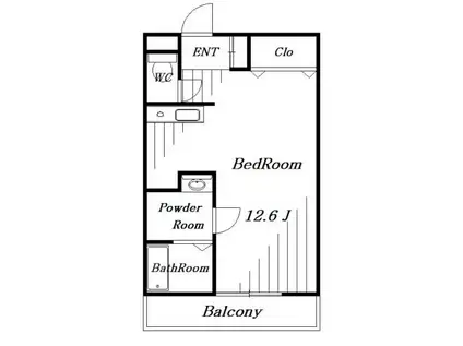LA SUA CASA.X(ワンルーム/2階)の間取り写真