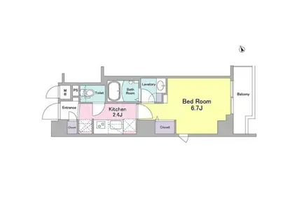 コヌ ブリーズ蒲田(1K/3階)の間取り写真