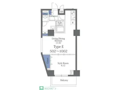 リリーフォート板橋大山(1LDK/6階)の間取り写真