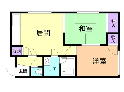 スワンマンション(2LDK/4階)の間取り写真