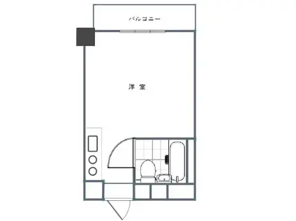 チサンマンション第3博多(ワンルーム/10階)の間取り写真