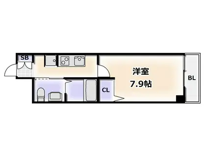 YOSHITOMI SANNOU(1K/1階)の間取り写真