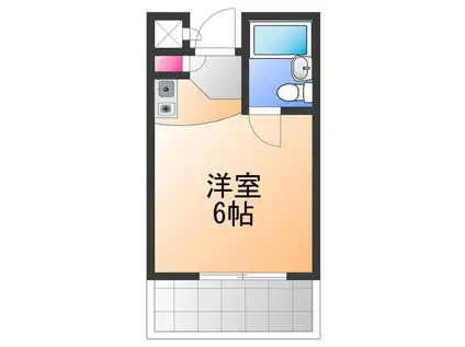 シャルマンフジ大体大(ワンルーム/5階)の間取り写真