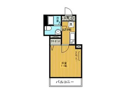 ブランシュ蓮根(1K/1階)の間取り写真