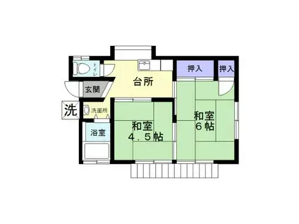 森コーポ(2K/1階)の間取り写真