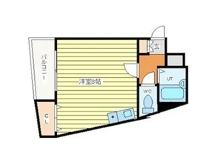 シティーコート高津エレガンス(ワンルーム/6階)の間取り写真