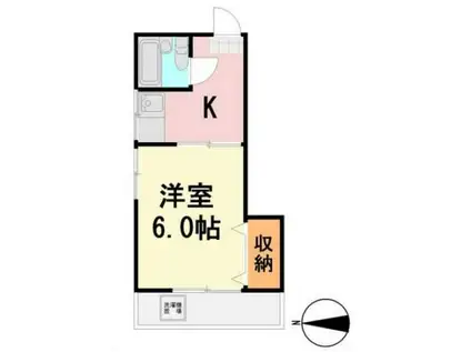 プランドール小日向I(1DK/2階)の間取り写真