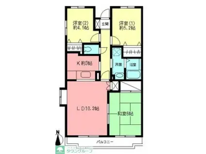 ユアーズホーム舞岡(3LDK/3階)の間取り写真