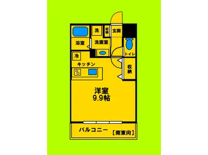 サンコートN(ワンルーム/1階)の間取り写真