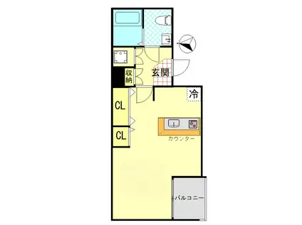 CFジオーレ大師駅前(ワンルーム/3階)の間取り写真