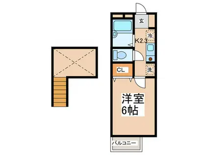 FLAT・YMT(1K/2階)の間取り写真