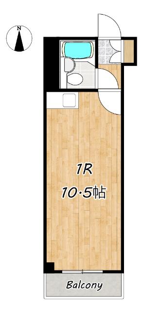 ニューライフ東2条(ワンルーム/5階)の間取り写真