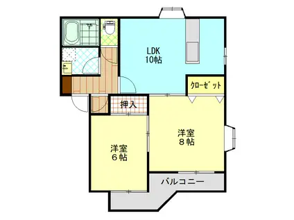 SAKURA A(2LDK/1階)の間取り写真