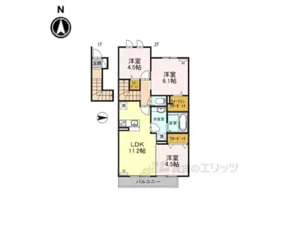 セレッソパティオ3(3LDK/2階)の間取り写真