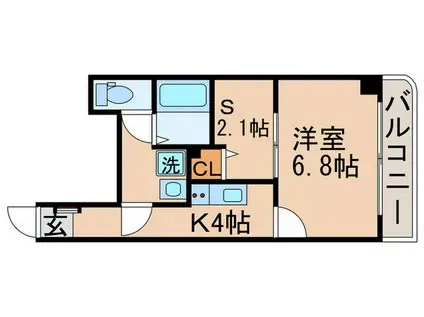 CASA GRAND TOKYO(1SK/1階)の間取り写真