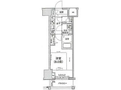 アイルイムーブル向島(1K/5階)の間取り写真