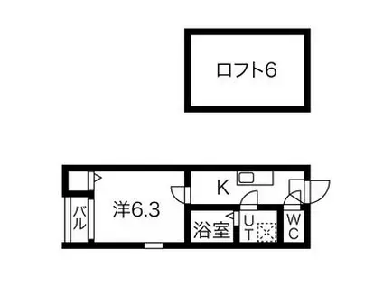 グラッセ(1K/2階)の間取り写真