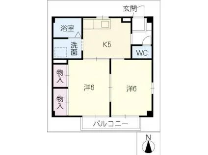 サンシャイン長良 I(2K/1階)の間取り写真