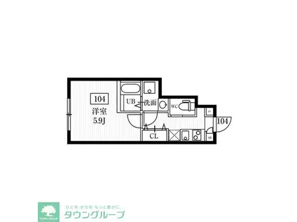 ミハス西永福(1K/1階)の間取り写真