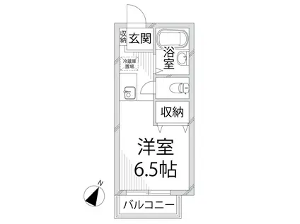 ソレイユ井ノ口(ワンルーム/2階)の間取り写真