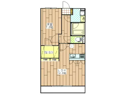 グラン ルーチェ(1LDK/1階)の間取り写真